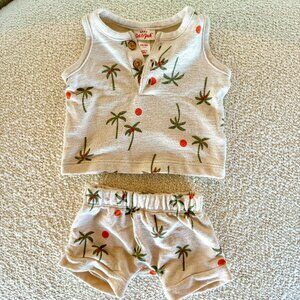 Cat & Jack Palm Tree Newborn Tank & Short Set